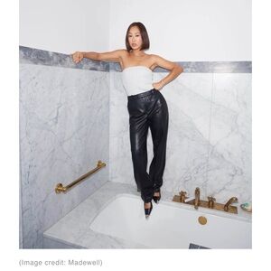 Madewell x Aimee Song faux leather pants